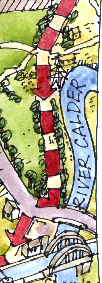 Picture map, River Calder