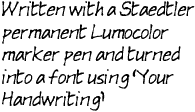 'Your Handwriting' font