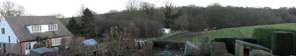 panorama of Coxley valley.