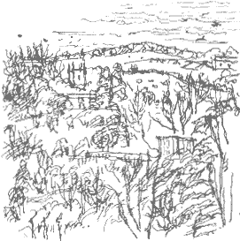 Sandal church and other train sketches