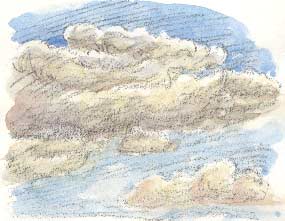 pencil and wash cloud
